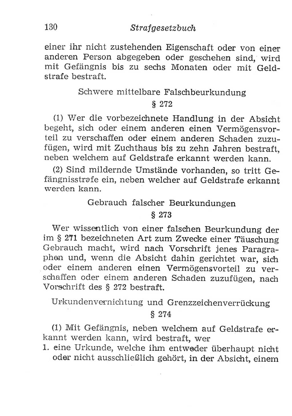 Strafgesetzbuch (StGB) und andere Strafgesetze [Deutsche Demokratische Republik (DDR)] 1957, Seite 130 (StGB Strafges. DDR 1957, S. 130)