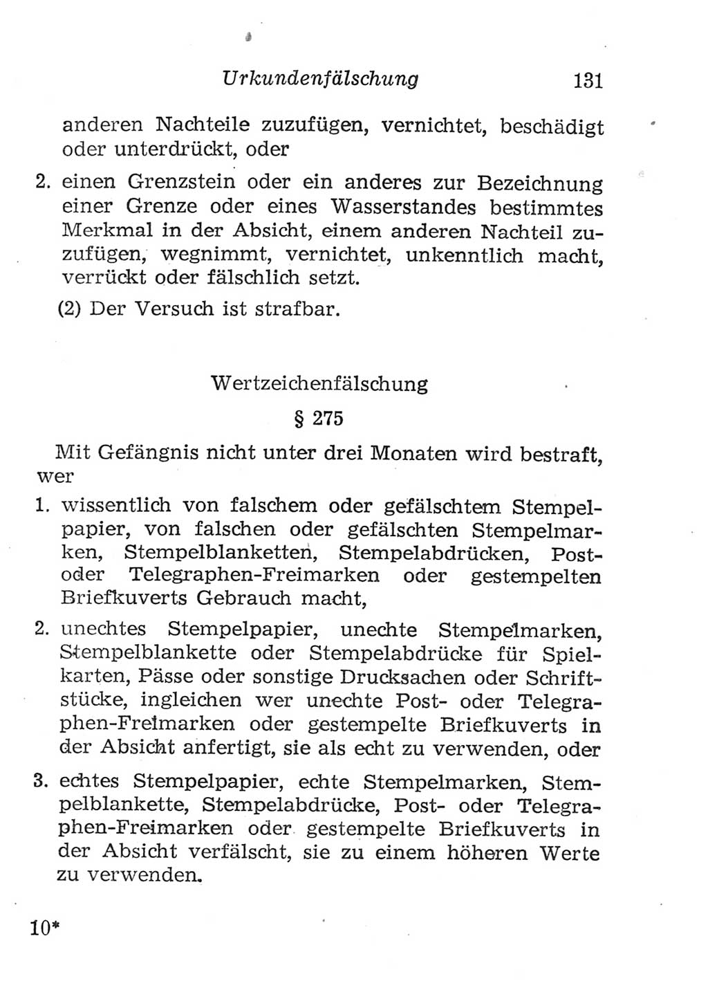 Strafgesetzbuch (StGB) und andere Strafgesetze [Deutsche Demokratische Republik (DDR)] 1957, Seite 131 (StGB Strafges. DDR 1957, S. 131)