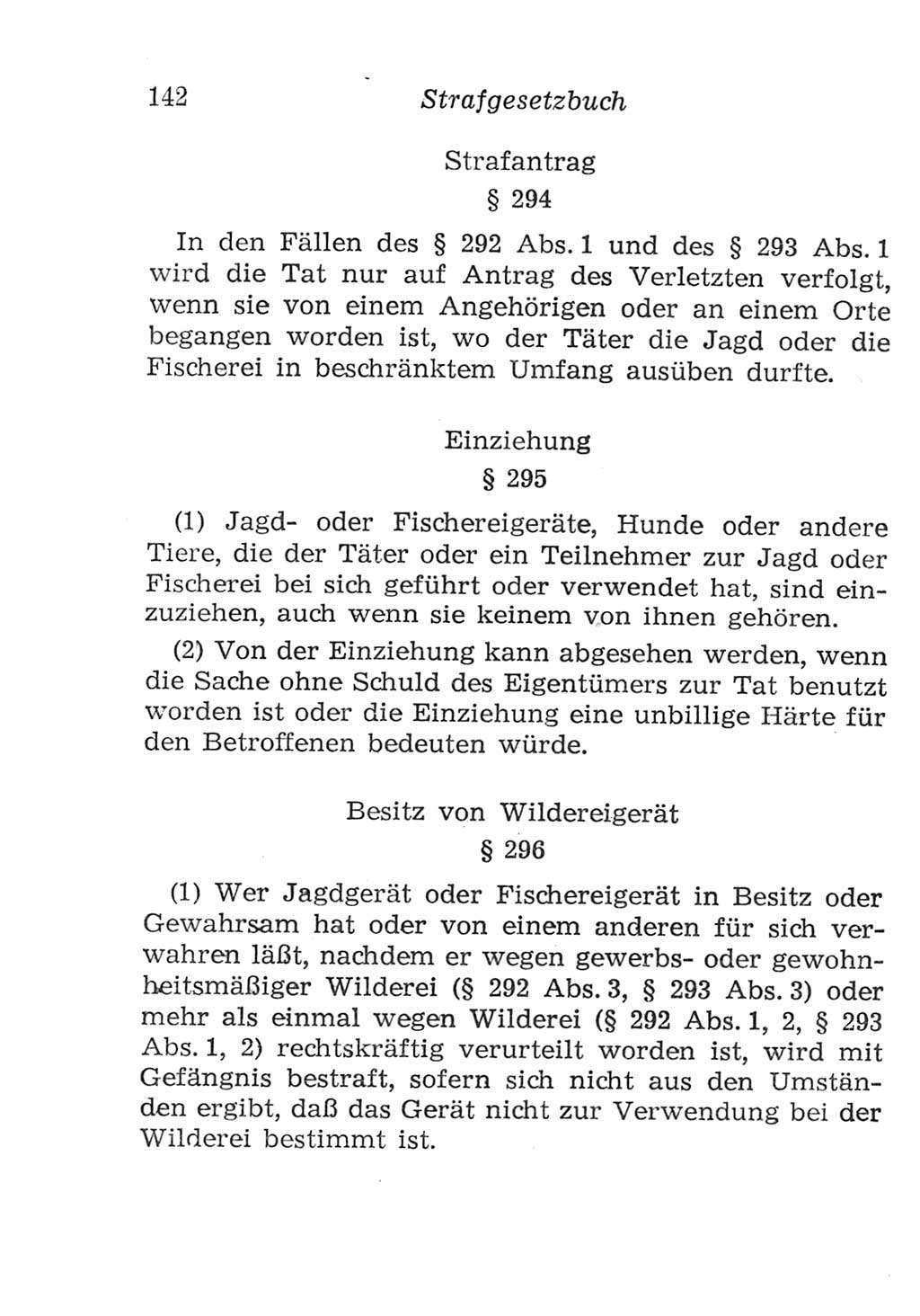 Strafgesetzbuch (StGB) und andere Strafgesetze [Deutsche Demokratische Republik (DDR)] 1957, Seite 142 (StGB Strafges. DDR 1957, S. 142)
