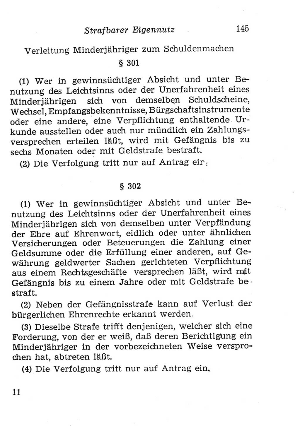 Strafgesetzbuch (StGB) und andere Strafgesetze [Deutsche Demokratische Republik (DDR)] 1957, Seite 145 (StGB Strafges. DDR 1957, S. 145)