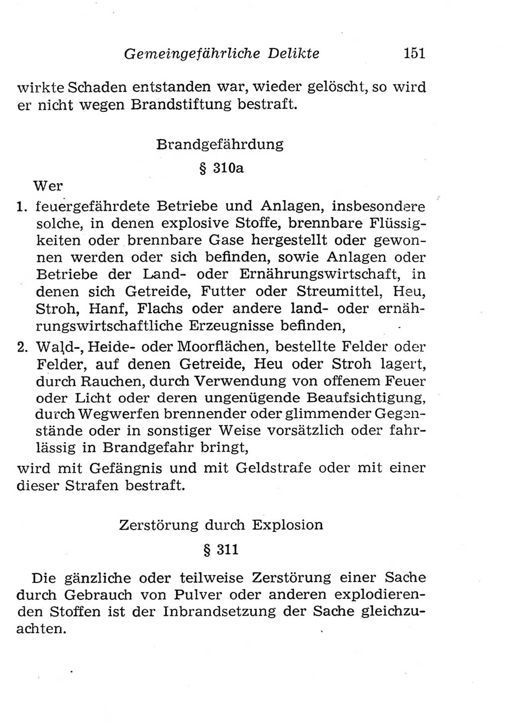 Strafgesetzbuch (StGB) und andere Strafgesetze [Deutsche Demokratische Republik (DDR)] 1957, Seite 151 (StGB Strafges. DDR 1957, S. 151)