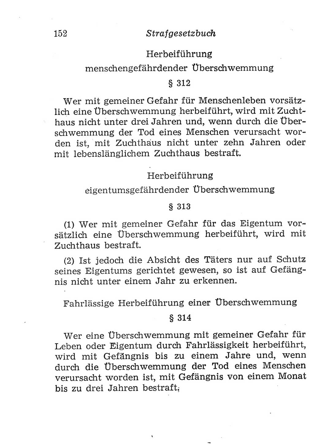 Strafgesetzbuch (StGB) und andere Strafgesetze [Deutsche Demokratische Republik (DDR)] 1957, Seite 152 (StGB Strafges. DDR 1957, S. 152)