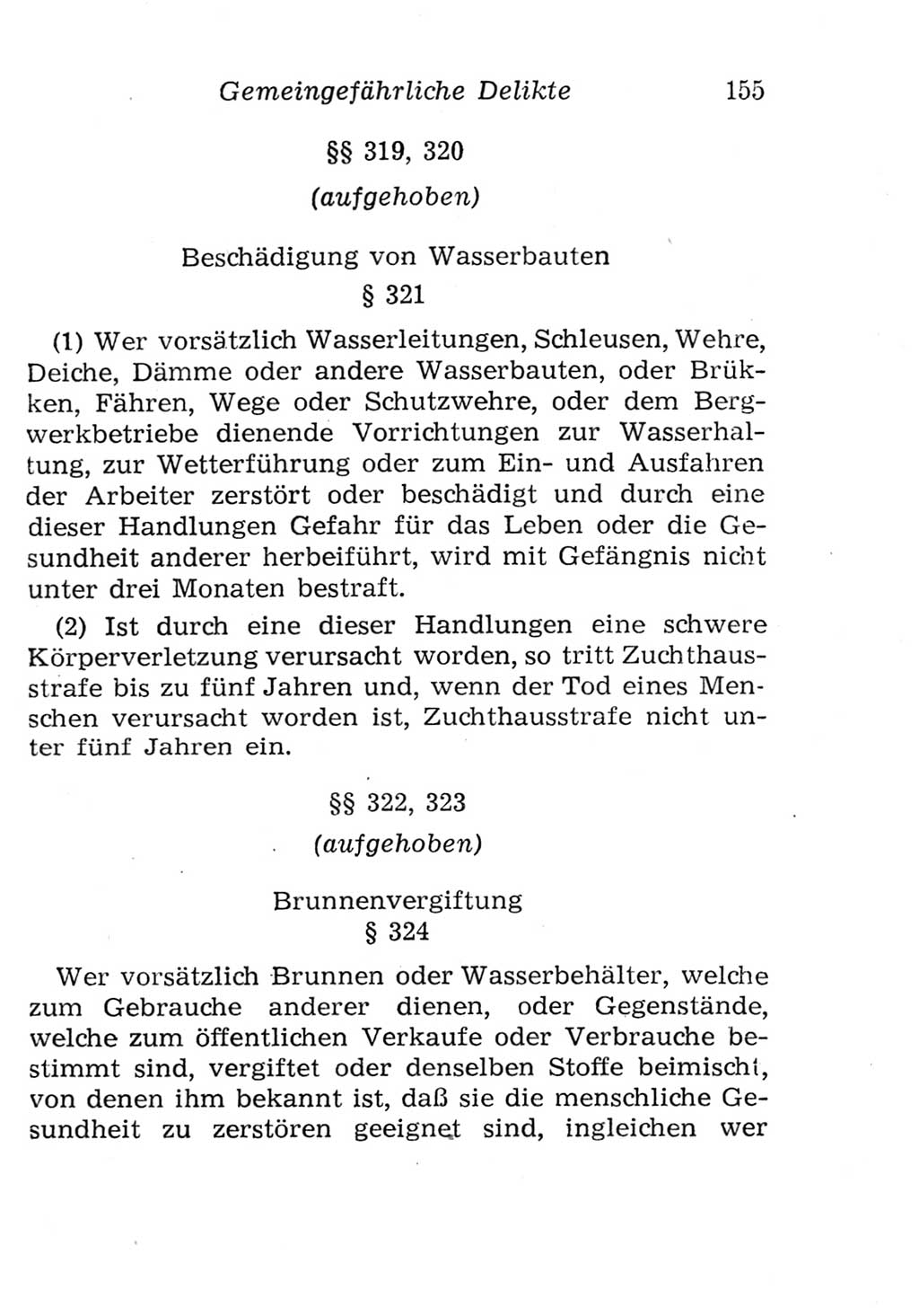 Strafgesetzbuch (StGB) und andere Strafgesetze [Deutsche Demokratische Republik (DDR)] 1957, Seite 155 (StGB Strafges. DDR 1957, S. 155)