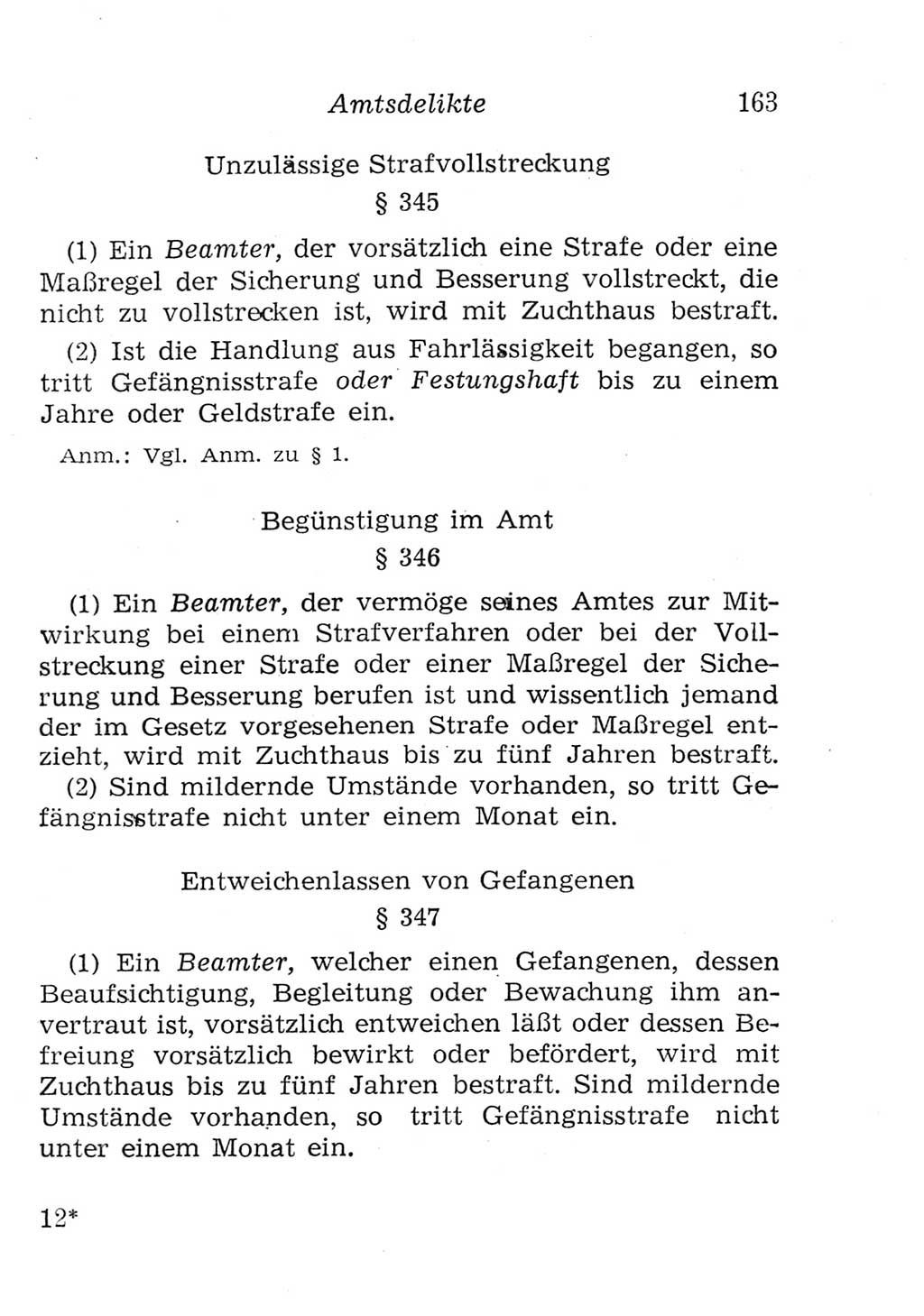 Strafgesetzbuch (StGB) und andere Strafgesetze [Deutsche Demokratische Republik (DDR)] 1957, Seite 163 (StGB Strafges. DDR 1957, S. 163)