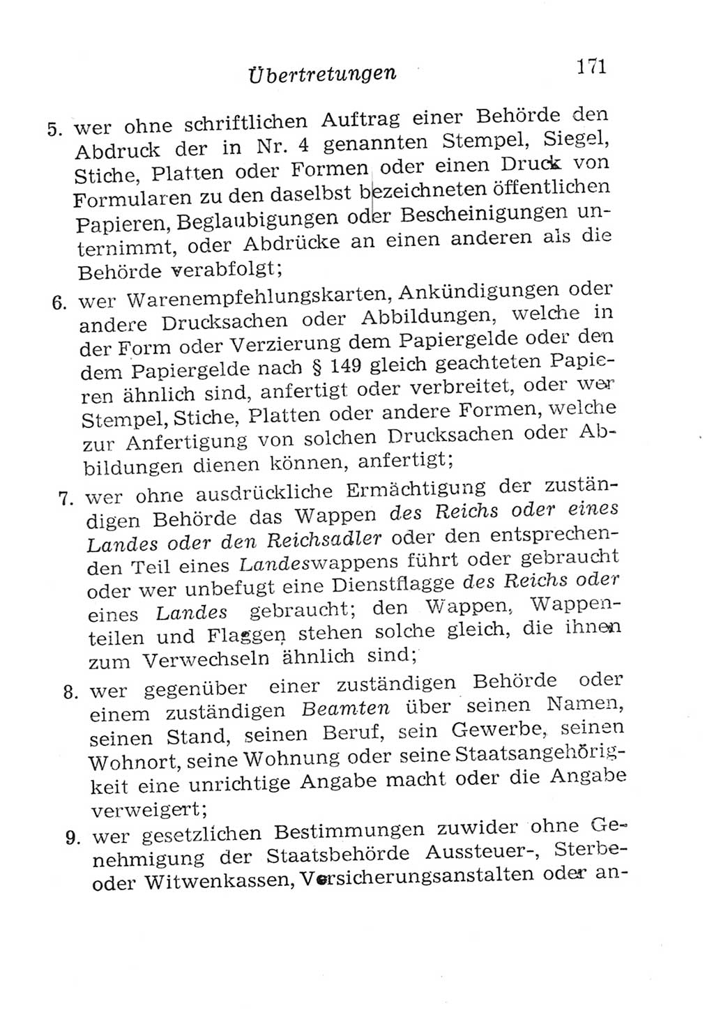 Strafgesetzbuch (StGB) und andere Strafgesetze [Deutsche Demokratische Republik (DDR)] 1957, Seite 171 (StGB Strafges. DDR 1957, S. 171)