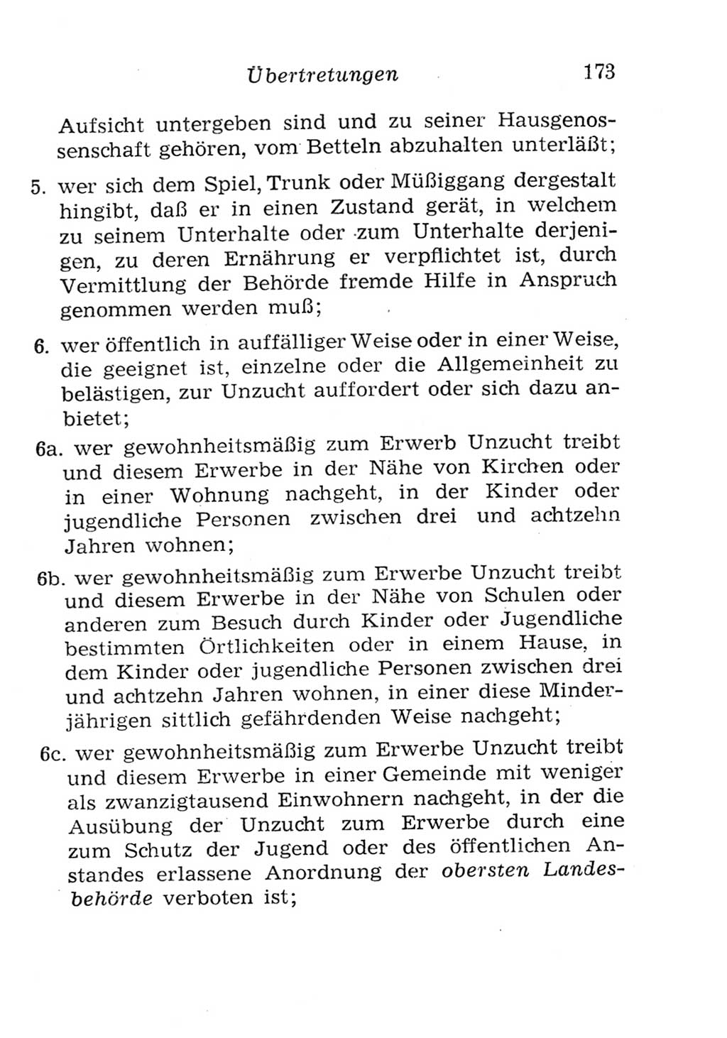 Strafgesetzbuch (StGB) und andere Strafgesetze [Deutsche Demokratische Republik (DDR)] 1957, Seite 173 (StGB Strafges. DDR 1957, S. 173)