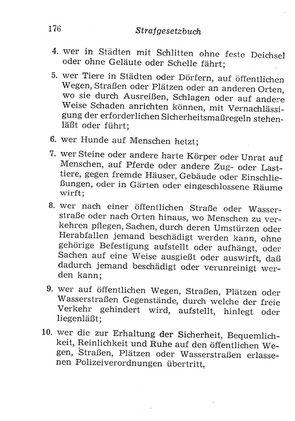 Strafgesetzbuch (StGB) und andere Strafgesetze [Deutsche Demokratische Republik (DDR)] 1957, Seite 176 (StGB Strafges. DDR 1957, S. 176)