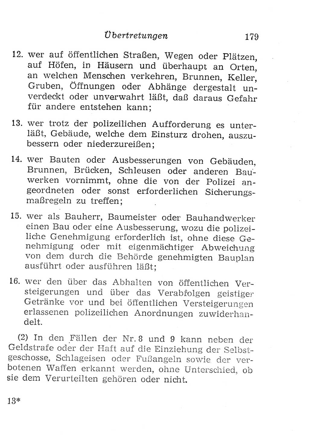 Strafgesetzbuch (StGB) und andere Strafgesetze [Deutsche Demokratische Republik (DDR)] 1957, Seite 179 (StGB Strafges. DDR 1957, S. 179)