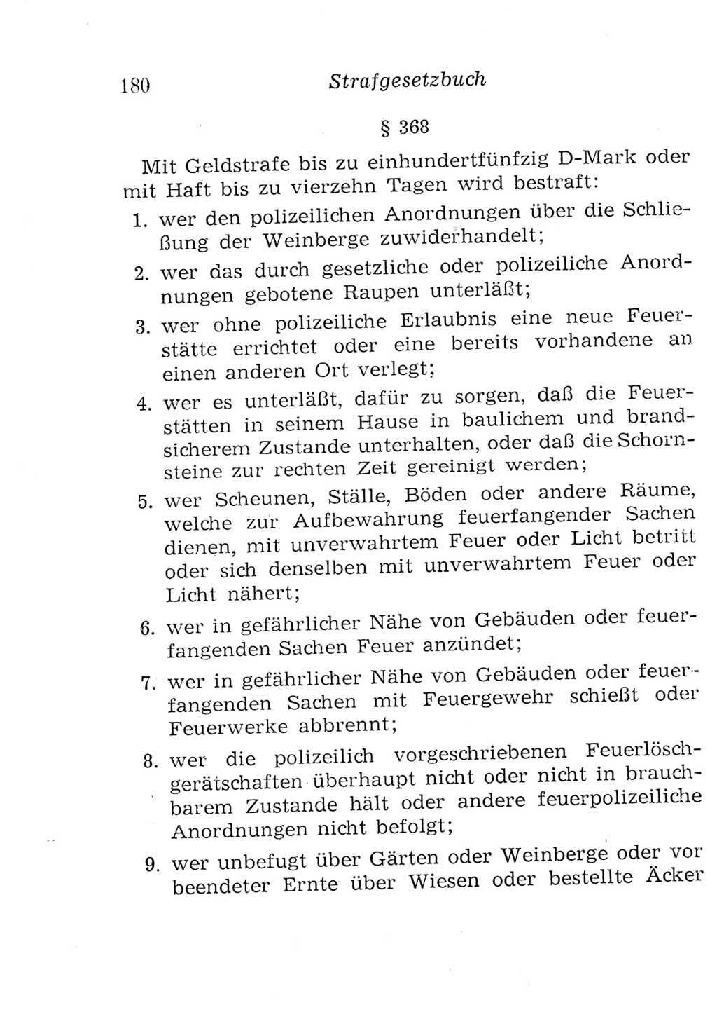 Strafgesetzbuch (StGB) und andere Strafgesetze [Deutsche Demokratische Republik (DDR)] 1957, Seite 180 (StGB Strafges. DDR 1957, S. 180)