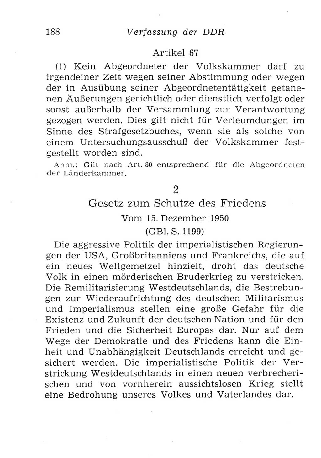 Strafgesetzbuch (StGB) und andere Strafgesetze [Deutsche Demokratische Republik (DDR)] 1957, Seite 188 (StGB Strafges. DDR 1957, S. 188)