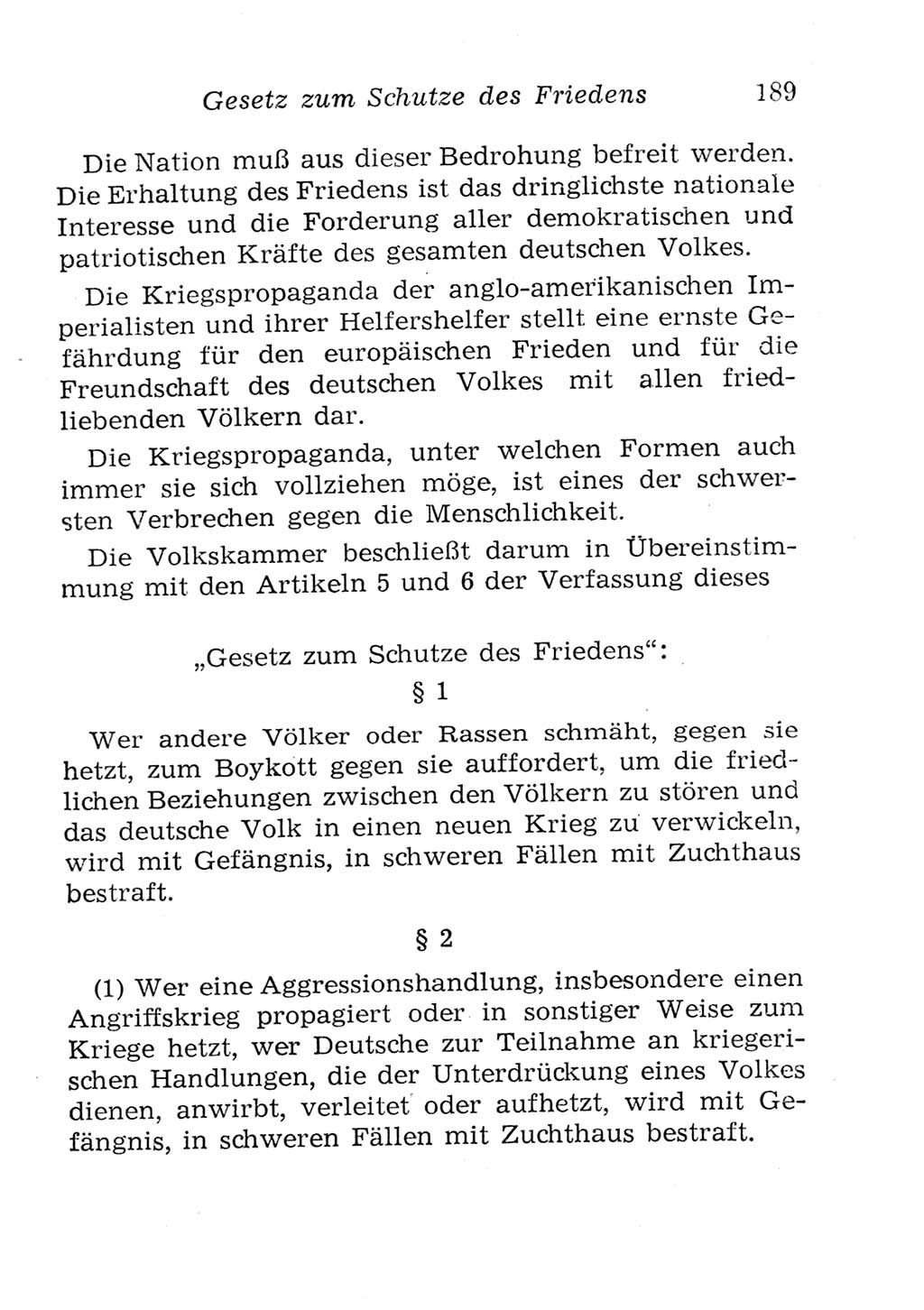 Strafgesetzbuch (StGB) und andere Strafgesetze [Deutsche Demokratische Republik (DDR)] 1957, Seite 189 (StGB Strafges. DDR 1957, S. 189)