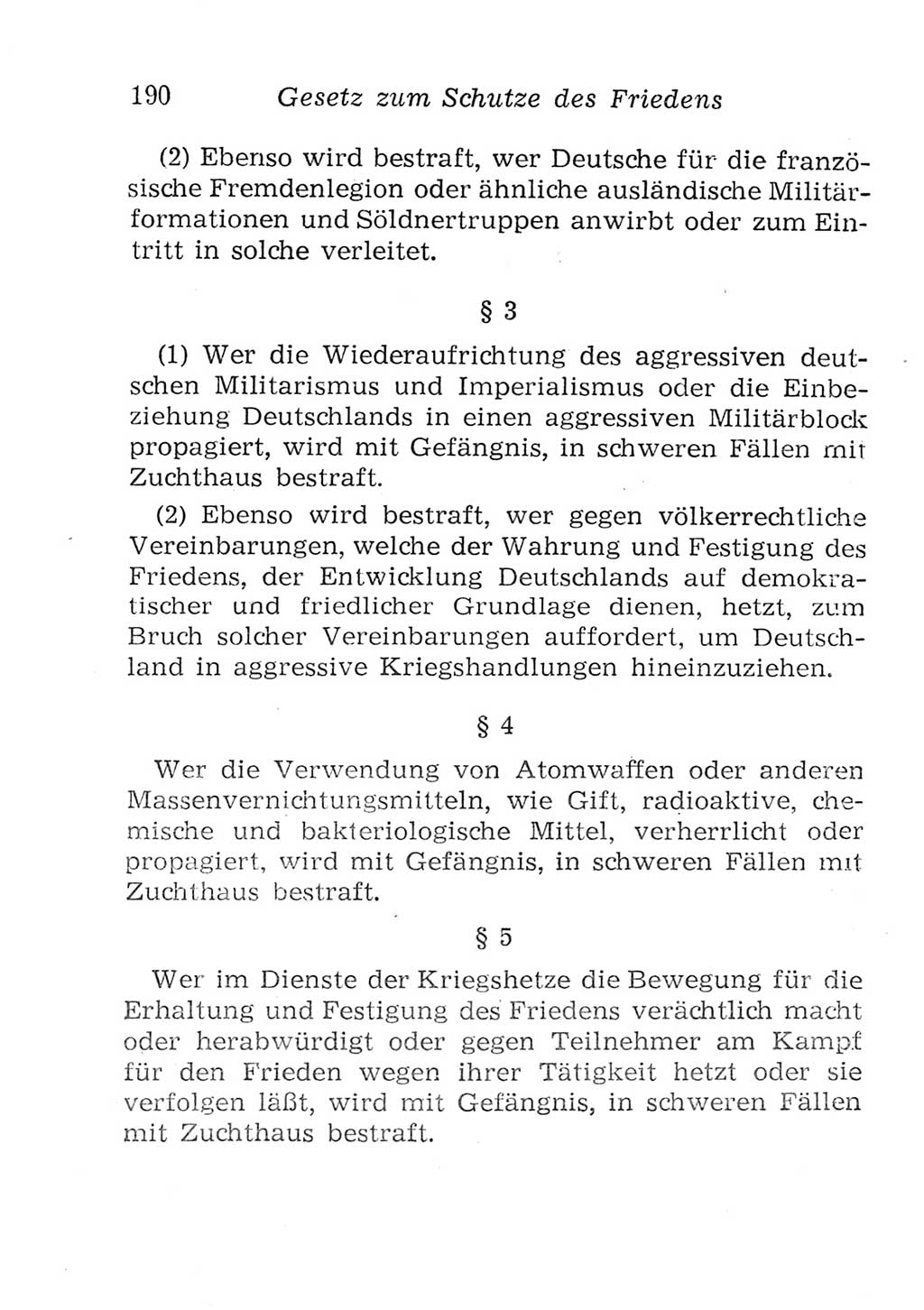 Strafgesetzbuch (StGB) und andere Strafgesetze [Deutsche Demokratische Republik (DDR)] 1957, Seite 190 (StGB Strafges. DDR 1957, S. 190)
