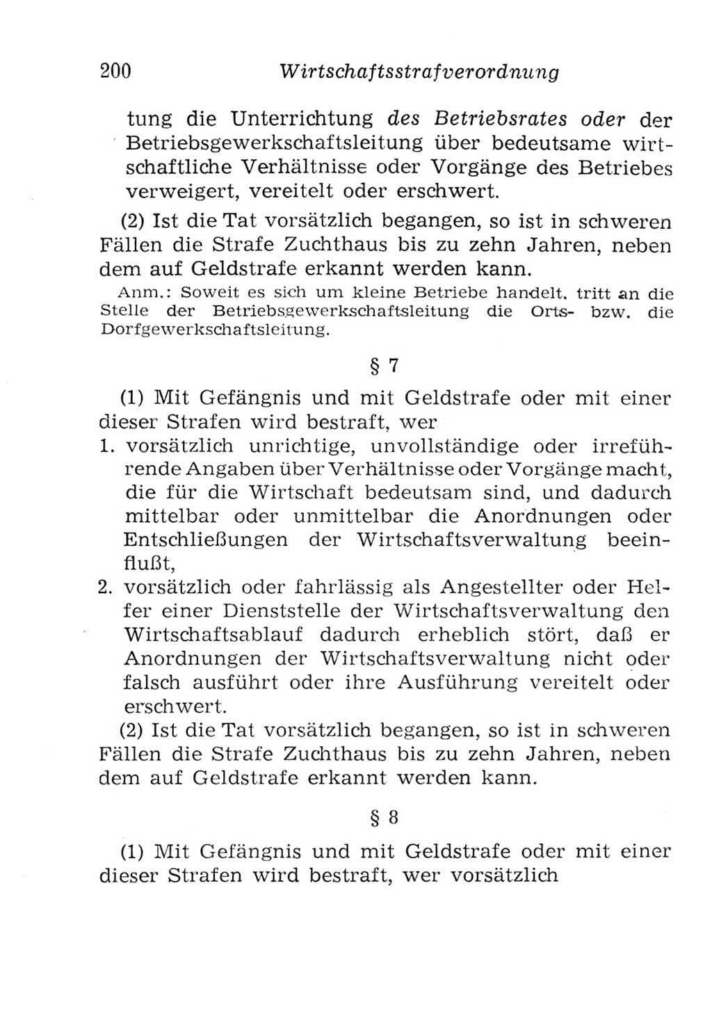 Strafgesetzbuch (StGB) und andere Strafgesetze [Deutsche Demokratische Republik (DDR)] 1957, Seite 200 (StGB Strafges. DDR 1957, S. 200)