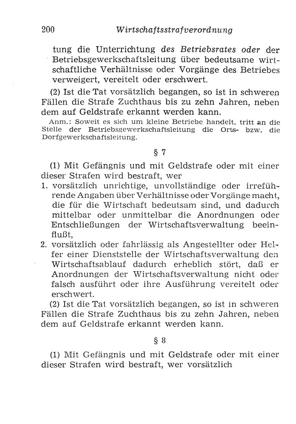 Strafgesetzbuch (StGB) und andere Strafgesetze [Deutsche Demokratische Republik (DDR)] 1957, Seite 200 (StGB Strafges. DDR 1957, S. 200)