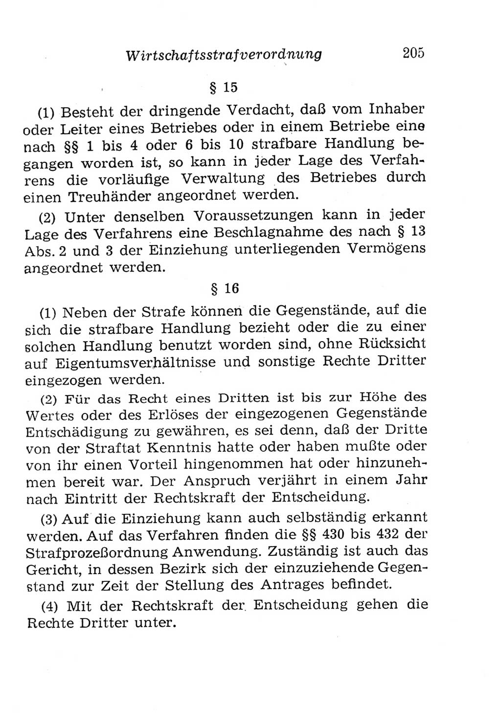 Strafgesetzbuch (StGB) und andere Strafgesetze [Deutsche Demokratische Republik (DDR)] 1957, Seite 205 (StGB Strafges. DDR 1957, S. 205)