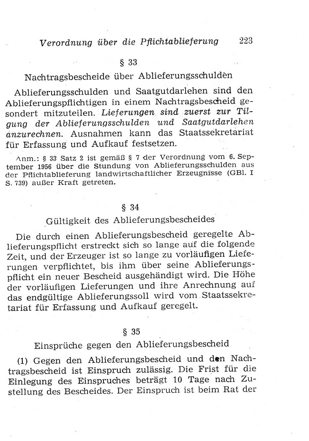 Strafgesetzbuch (StGB) und andere Strafgesetze [Deutsche Demokratische Republik (DDR)] 1957, Seite 223 (StGB Strafges. DDR 1957, S. 223)
