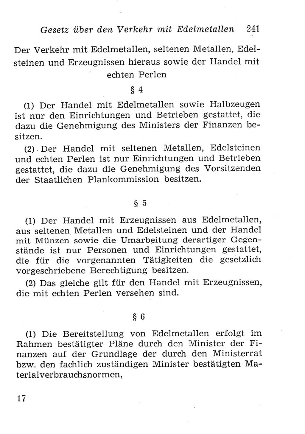 Strafgesetzbuch (StGB) und andere Strafgesetze [Deutsche Demokratische Republik (DDR)] 1957, Seite 241 (StGB Strafges. DDR 1957, S. 241)