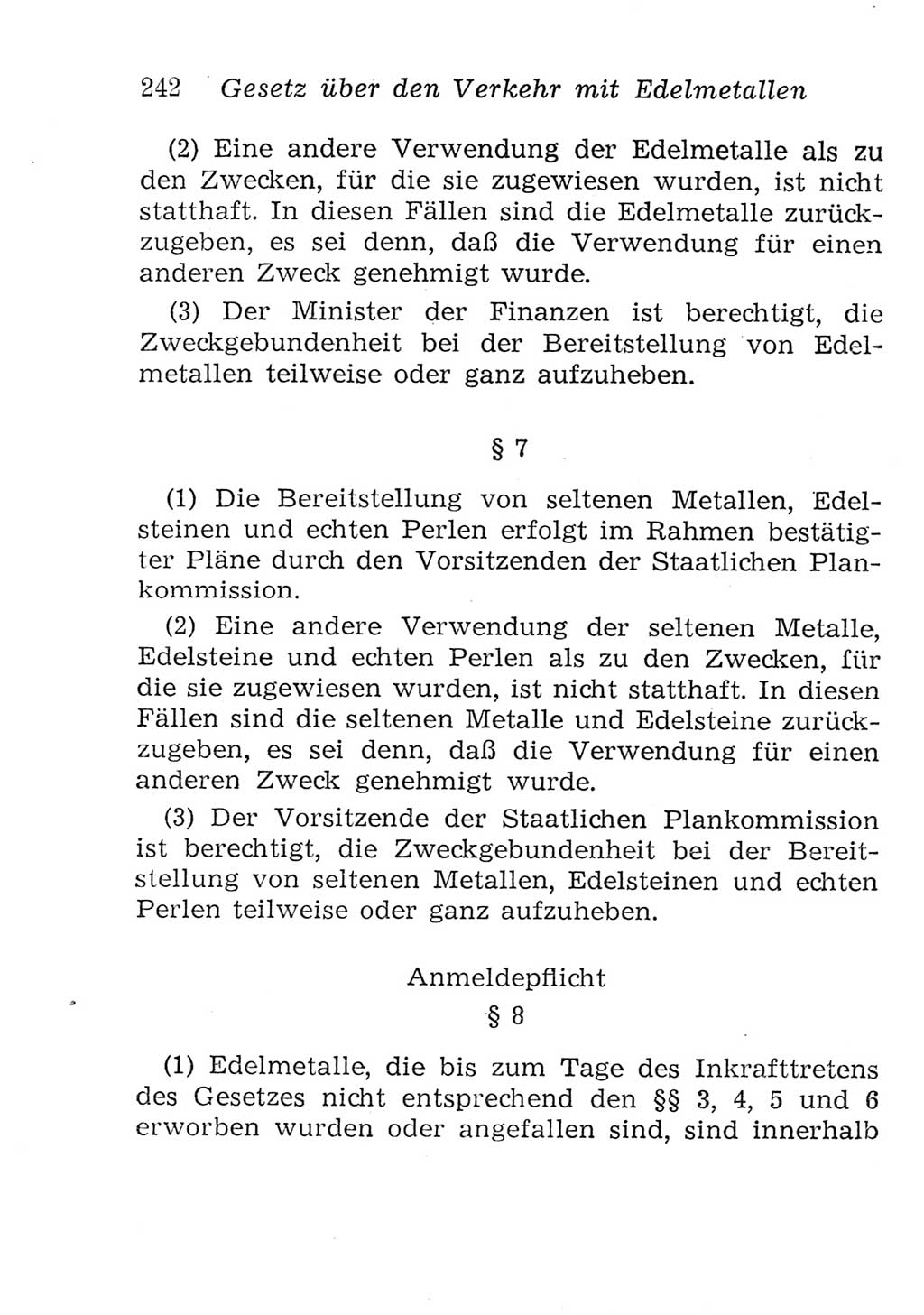 Strafgesetzbuch (StGB) und andere Strafgesetze [Deutsche Demokratische Republik (DDR)] 1957, Seite 242 (StGB Strafges. DDR 1957, S. 242)