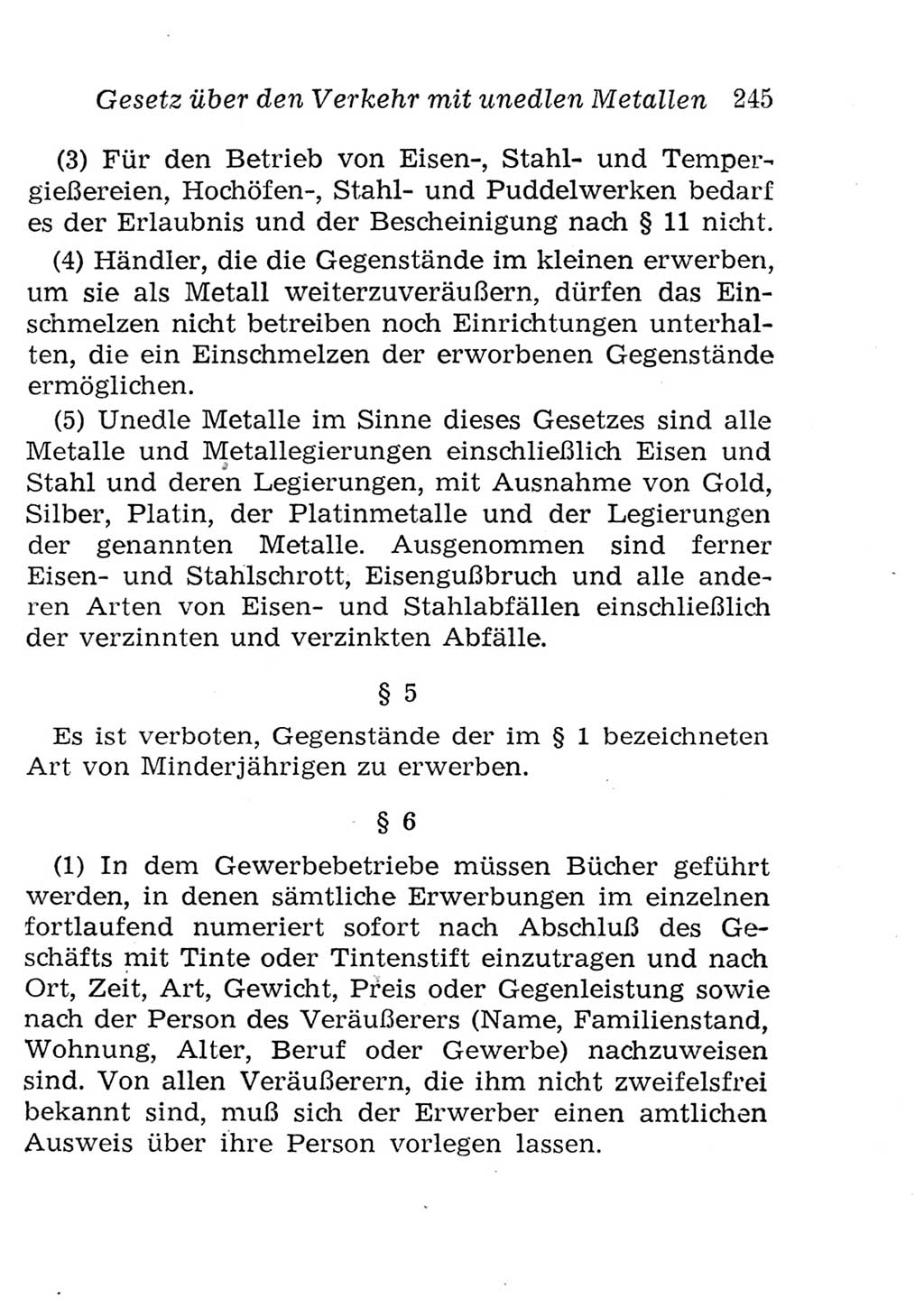Strafgesetzbuch (StGB) und andere Strafgesetze [Deutsche Demokratische Republik (DDR)] 1957, Seite 245 (StGB Strafges. DDR 1957, S. 245)