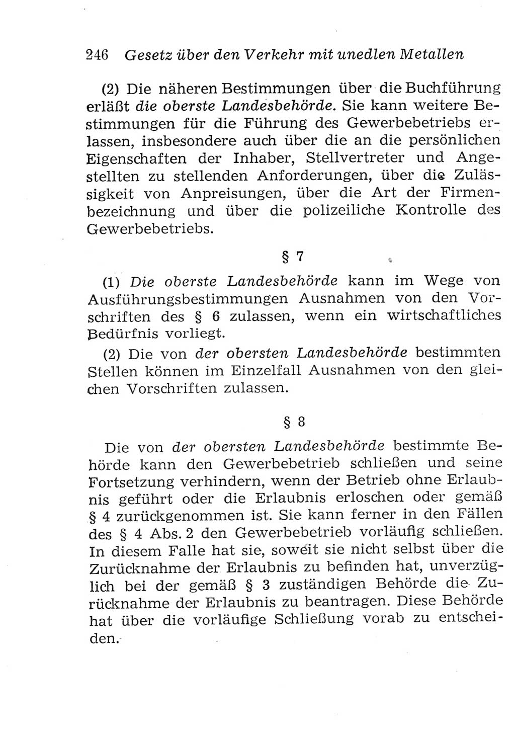 Strafgesetzbuch (StGB) und andere Strafgesetze [Deutsche Demokratische Republik (DDR)] 1957, Seite 246 (StGB Strafges. DDR 1957, S. 246)