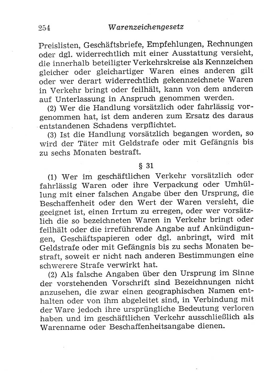 Strafgesetzbuch (StGB) und andere Strafgesetze [Deutsche Demokratische Republik (DDR)] 1957, Seite 254 (StGB Strafges. DDR 1957, S. 254)