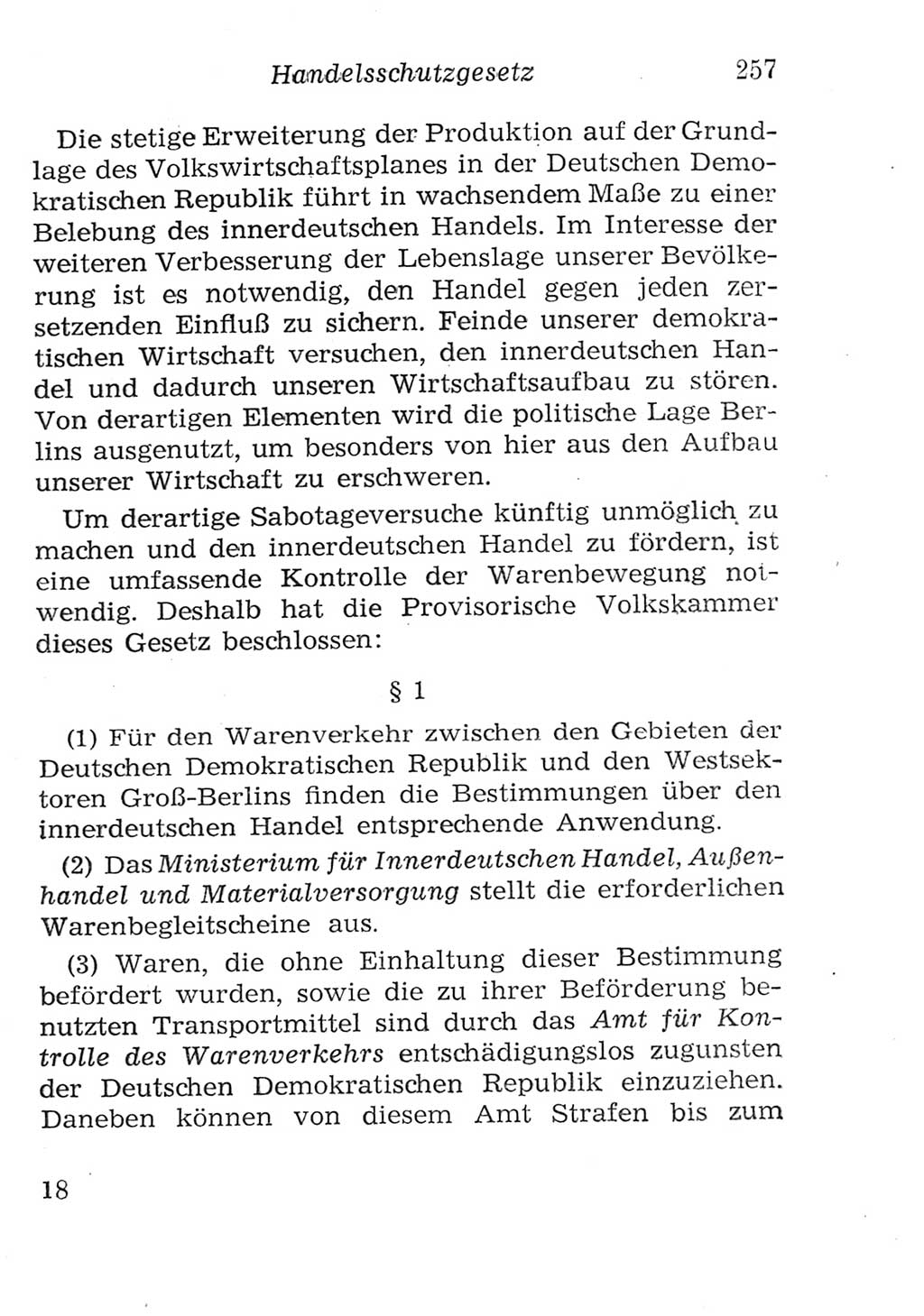 Strafgesetzbuch (StGB) und andere Strafgesetze [Deutsche Demokratische Republik (DDR)] 1957, Seite 257 (StGB Strafges. DDR 1957, S. 257)