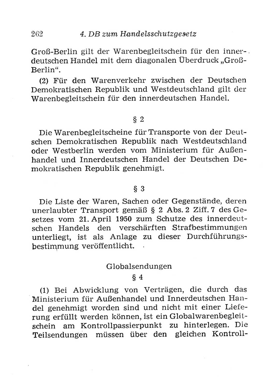 Strafgesetzbuch (StGB) und andere Strafgesetze [Deutsche Demokratische Republik (DDR)] 1957, Seite 262 (StGB Strafges. DDR 1957, S. 262)