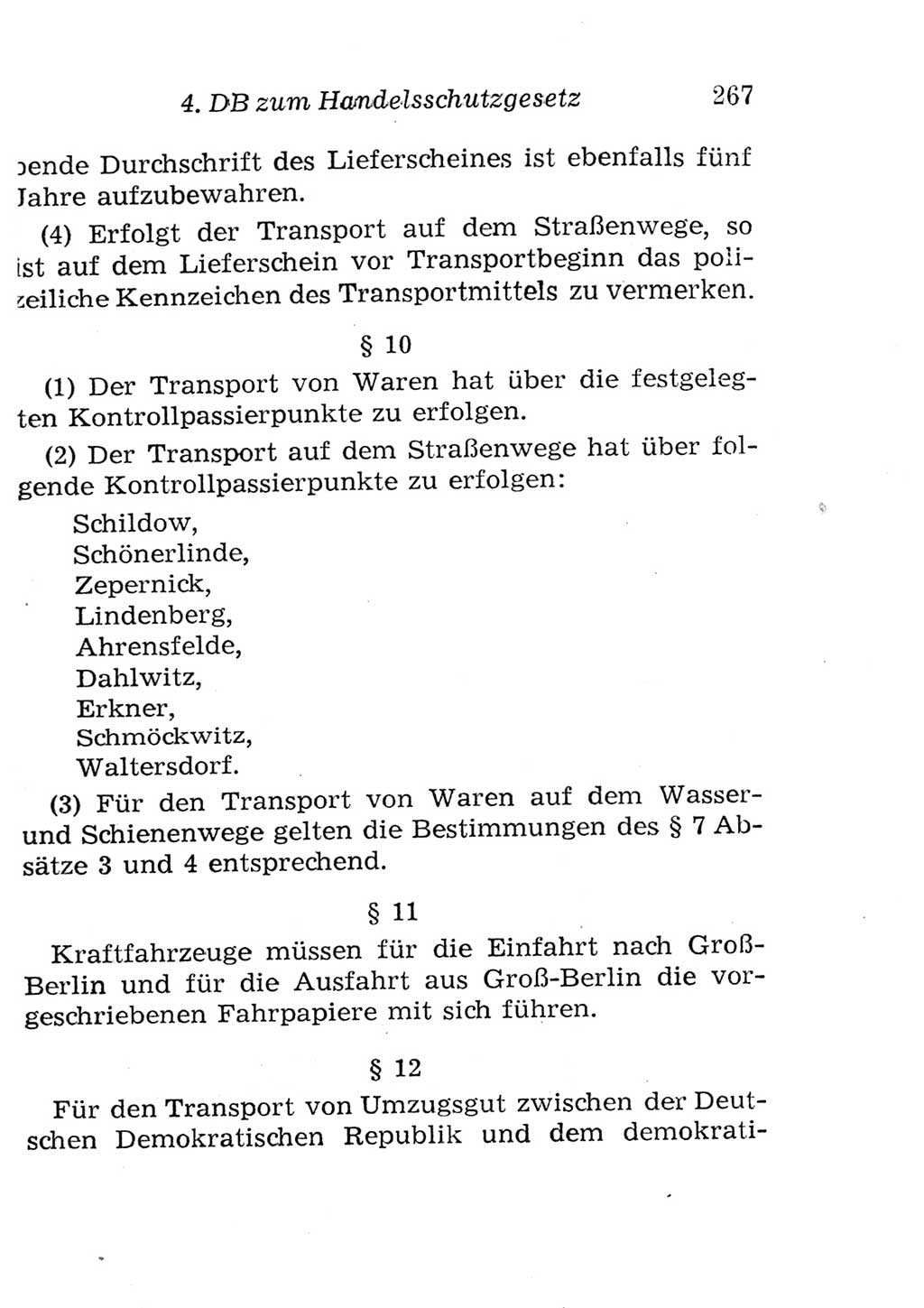 Strafgesetzbuch (StGB) und andere Strafgesetze [Deutsche Demokratische Republik (DDR)] 1957, Seite 267 (StGB Strafges. DDR 1957, S. 267)