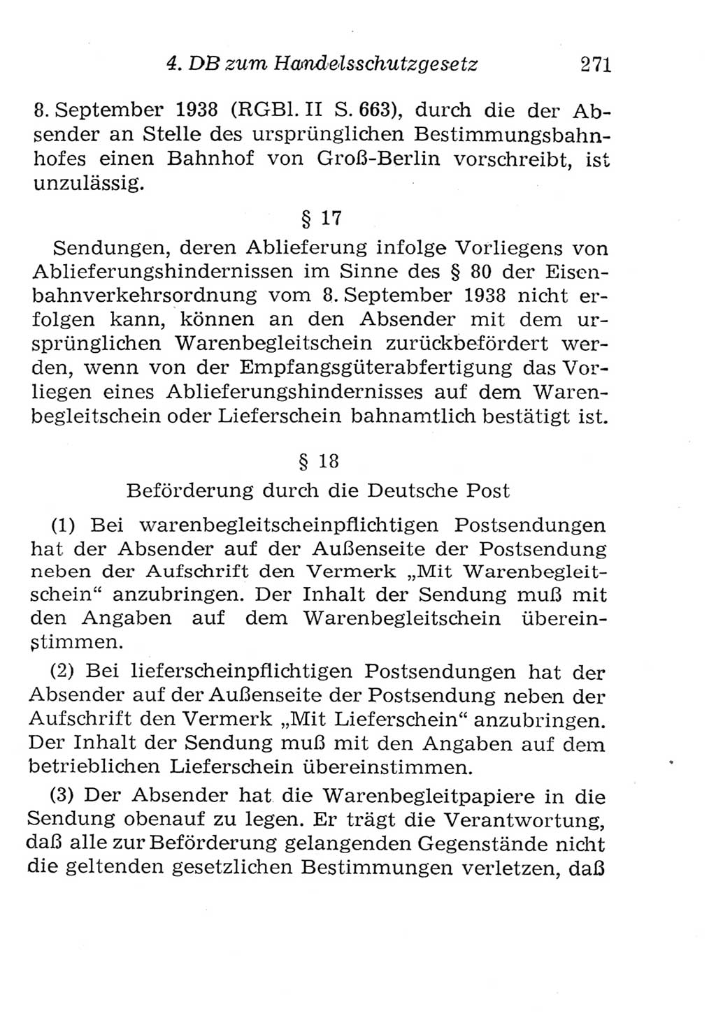 Strafgesetzbuch (StGB) und andere Strafgesetze [Deutsche Demokratische Republik (DDR)] 1957, Seite 271 (StGB Strafges. DDR 1957, S. 271)