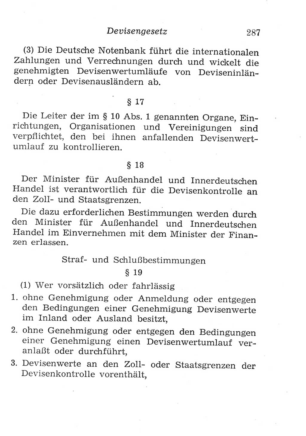 Strafgesetzbuch (StGB) und andere Strafgesetze [Deutsche Demokratische Republik (DDR)] 1957, Seite 287 (StGB Strafges. DDR 1957, S. 287)