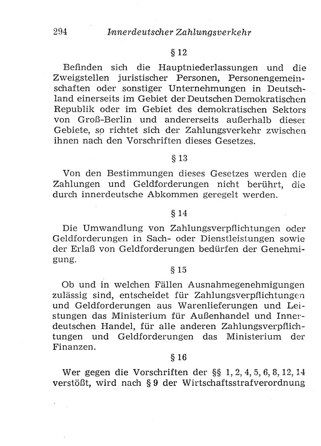 Strafgesetzbuch (StGB) und andere Strafgesetze [Deutsche Demokratische Republik (DDR)] 1957, Seite 294 (StGB Strafges. DDR 1957, S. 294)