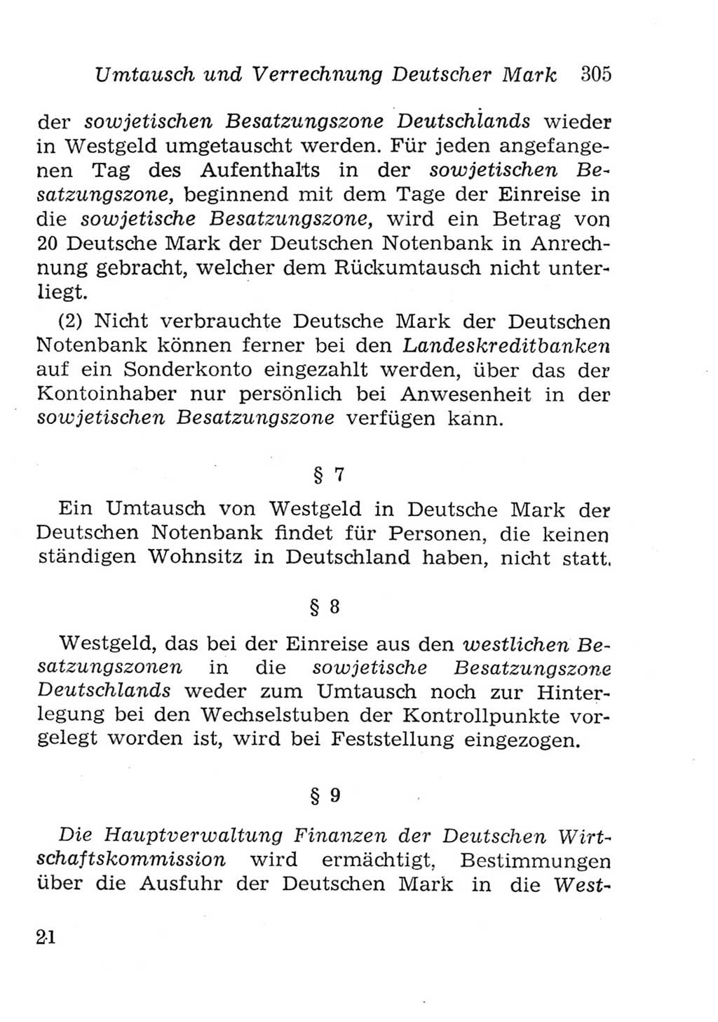 Strafgesetzbuch (StGB) und andere Strafgesetze [Deutsche Demokratische Republik (DDR)] 1957, Seite 305 (StGB Strafges. DDR 1957, S. 305)