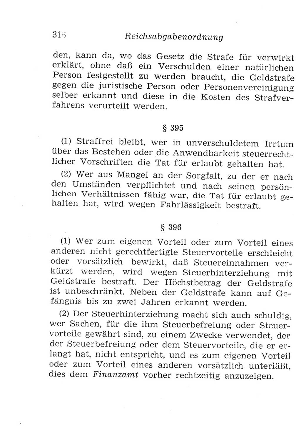 Strafgesetzbuch (StGB) und andere Strafgesetze [Deutsche Demokratische Republik (DDR)] 1957, Seite 316 (StGB Strafges. DDR 1957, S. 316)