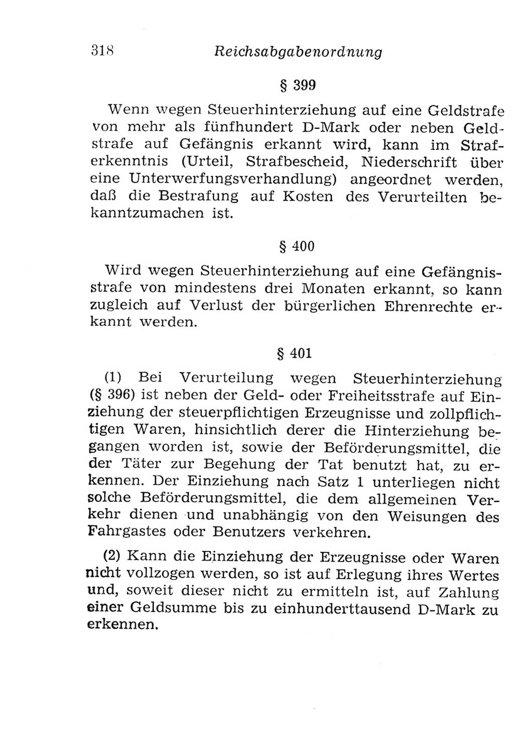 Strafgesetzbuch (StGB) und andere Strafgesetze [Deutsche Demokratische Republik (DDR)] 1957, Seite 318 (StGB Strafges. DDR 1957, S. 318)
