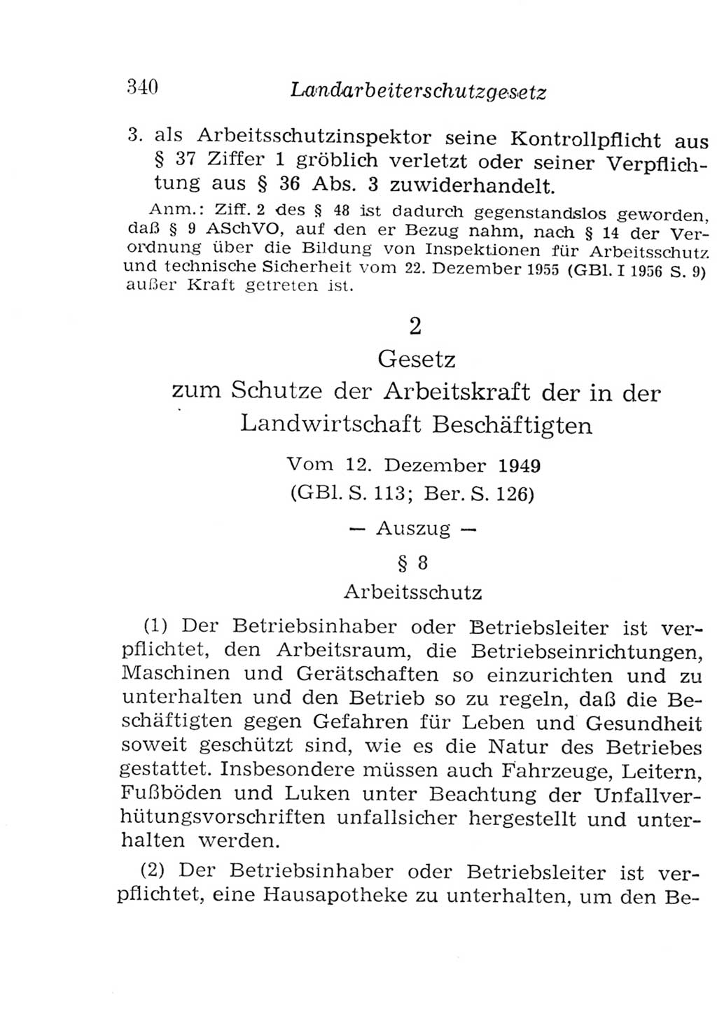 Strafgesetzbuch (StGB) und andere Strafgesetze [Deutsche Demokratische Republik (DDR)] 1957, Seite 340 (StGB Strafges. DDR 1957, S. 340)