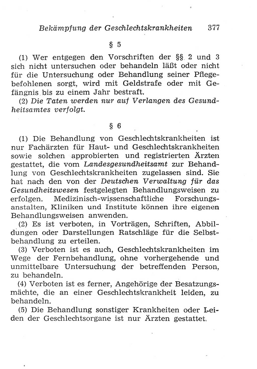 Strafgesetzbuch (StGB) und andere Strafgesetze [Deutsche Demokratische Republik (DDR)] 1957, Seite 377 (StGB Strafges. DDR 1957, S. 377)