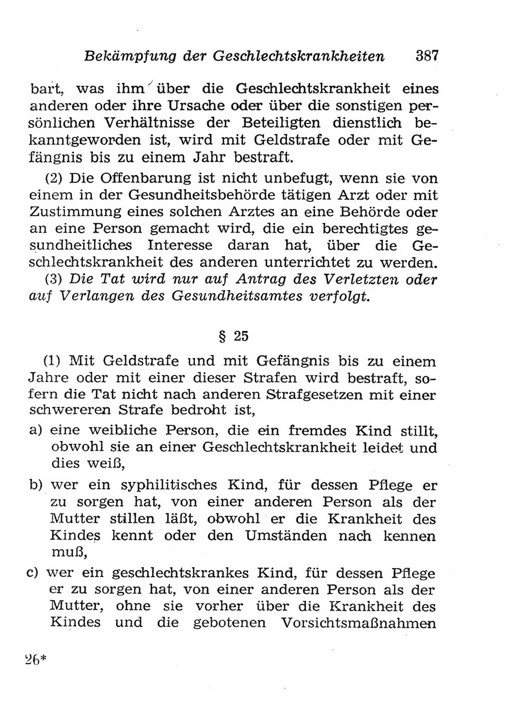 Strafgesetzbuch (StGB) und andere Strafgesetze [Deutsche Demokratische Republik (DDR)] 1957, Seite 387 (StGB Strafges. DDR 1957, S. 387)