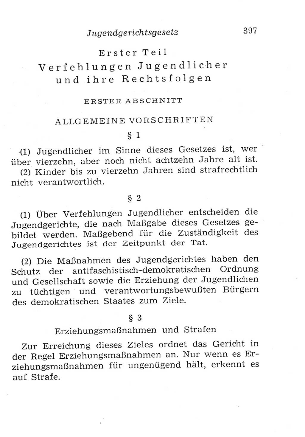 Strafgesetzbuch (StGB) und andere Strafgesetze [Deutsche Demokratische Republik (DDR)] 1957, Seite 397 (StGB Strafges. DDR 1957, S. 397)