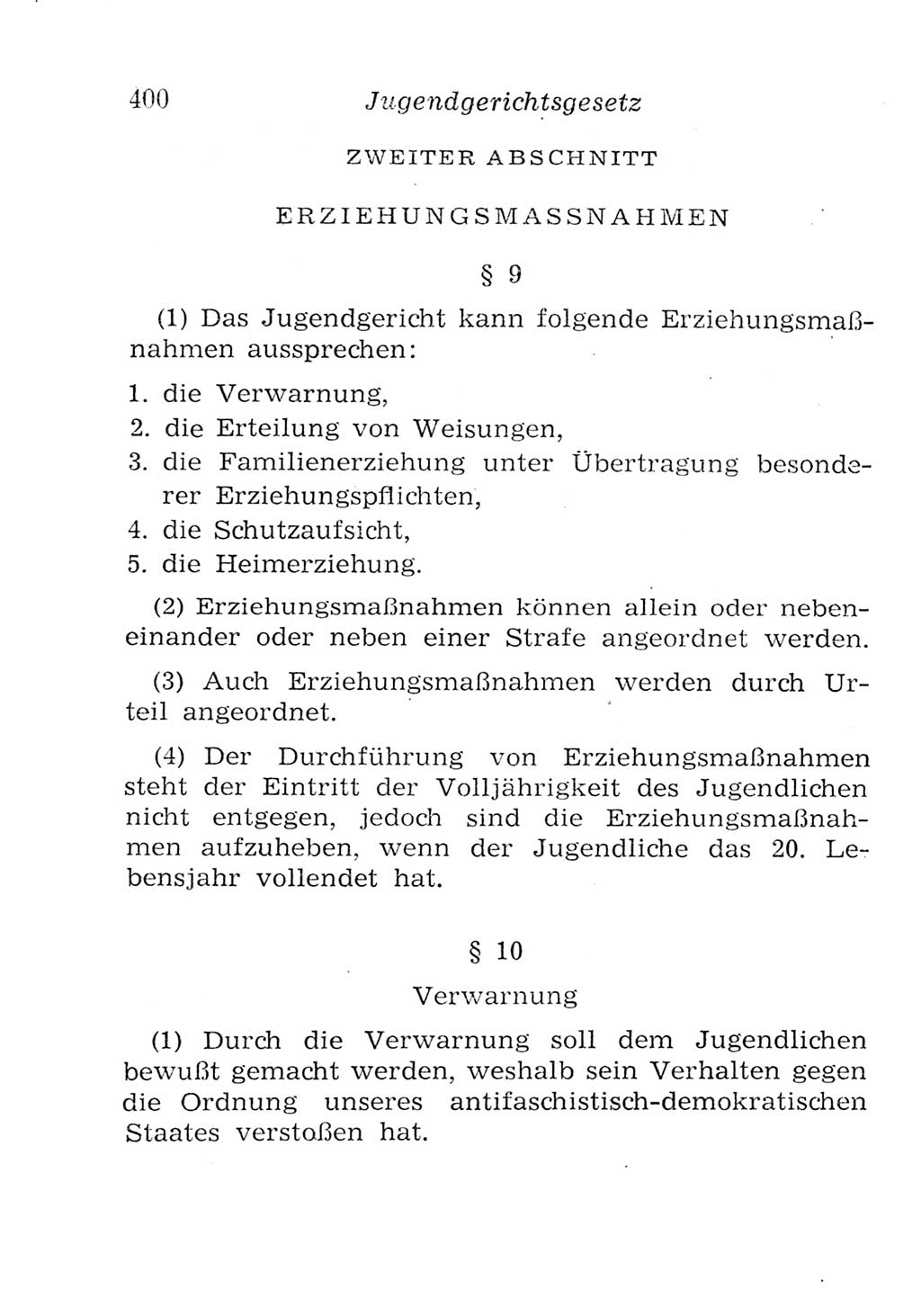Strafgesetzbuch (StGB) und andere Strafgesetze [Deutsche Demokratische Republik (DDR)] 1957, Seite 400 (StGB Strafges. DDR 1957, S. 400)