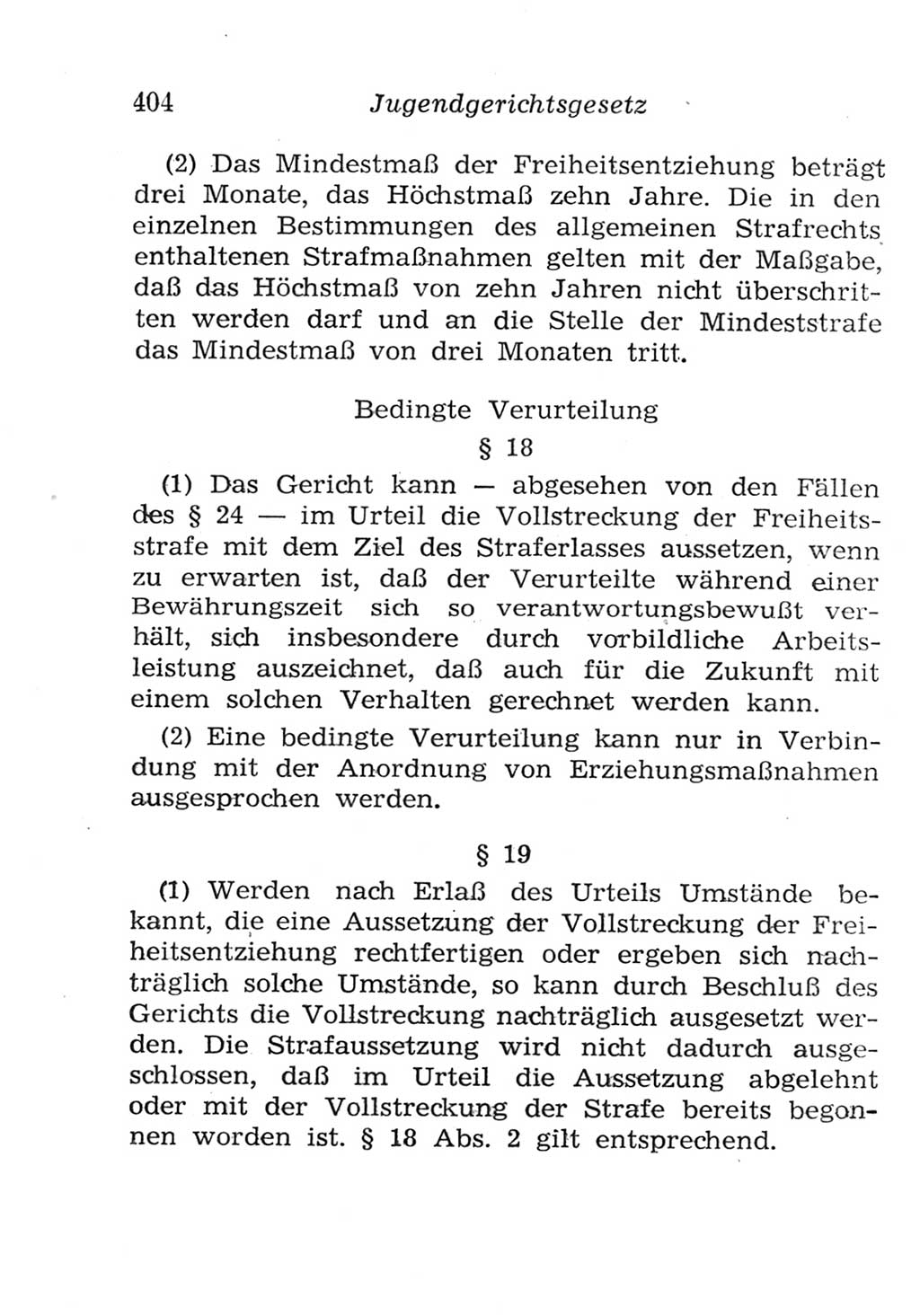 Strafgesetzbuch (StGB) und andere Strafgesetze [Deutsche Demokratische Republik (DDR)] 1957, Seite 404 (StGB Strafges. DDR 1957, S. 404)