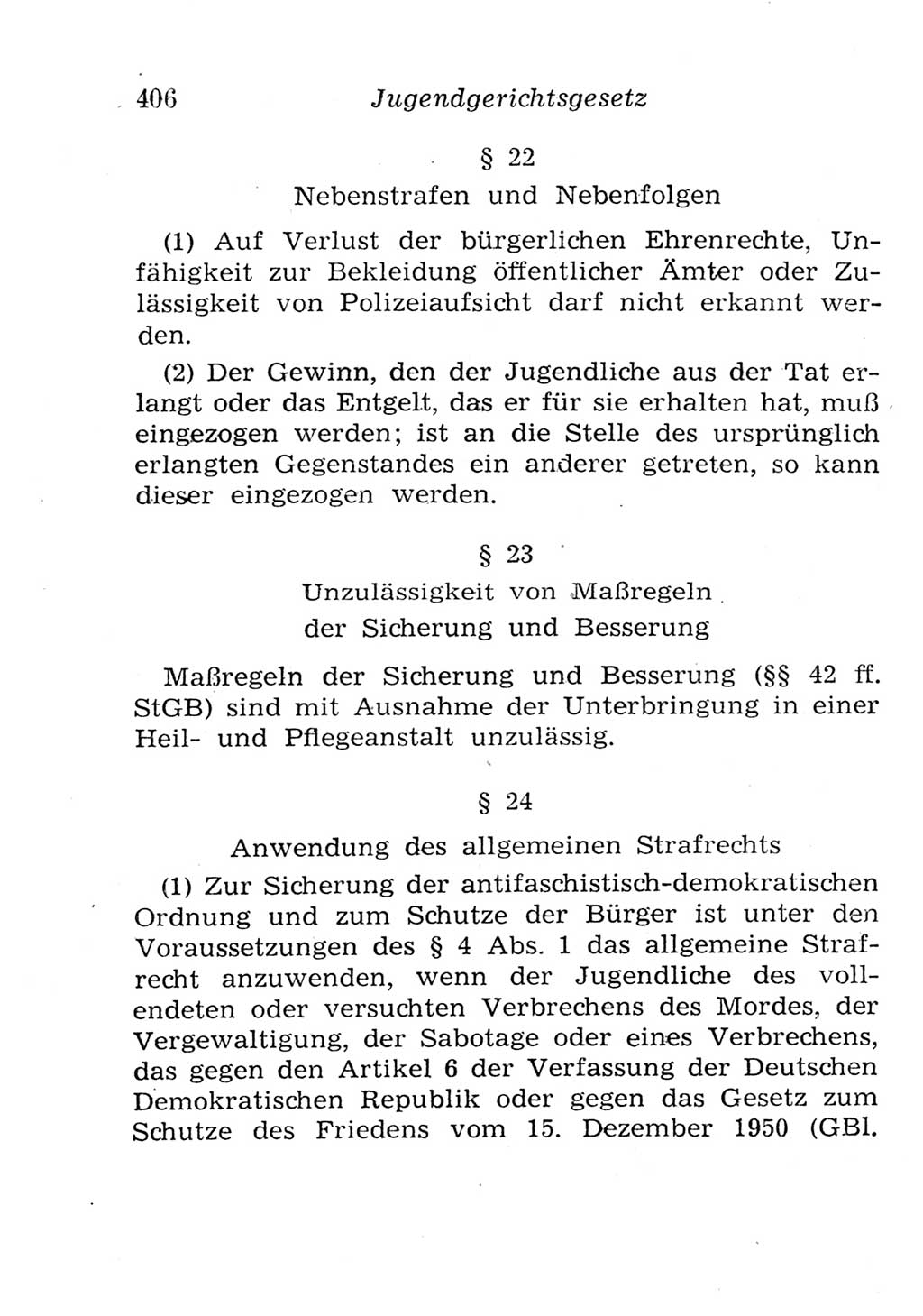 Strafgesetzbuch (StGB) und andere Strafgesetze [Deutsche Demokratische Republik (DDR)] 1957, Seite 406 (StGB Strafges. DDR 1957, S. 406)