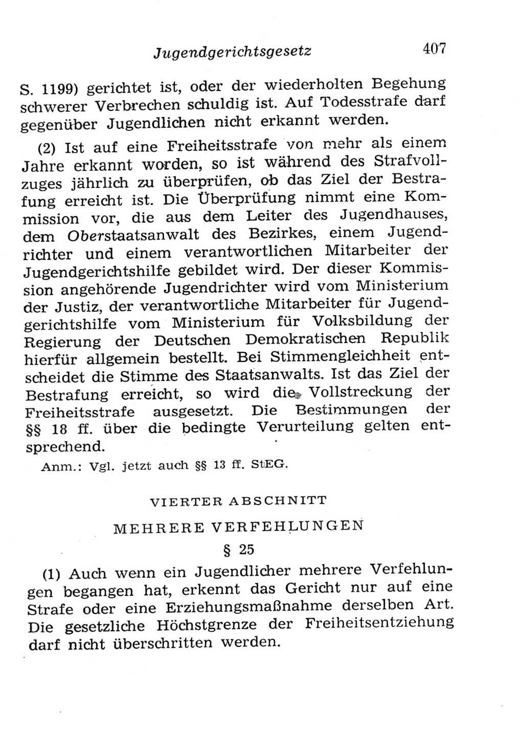 Strafgesetzbuch (StGB) und andere Strafgesetze [Deutsche Demokratische Republik (DDR)] 1957, Seite 407 (StGB Strafges. DDR 1957, S. 407)