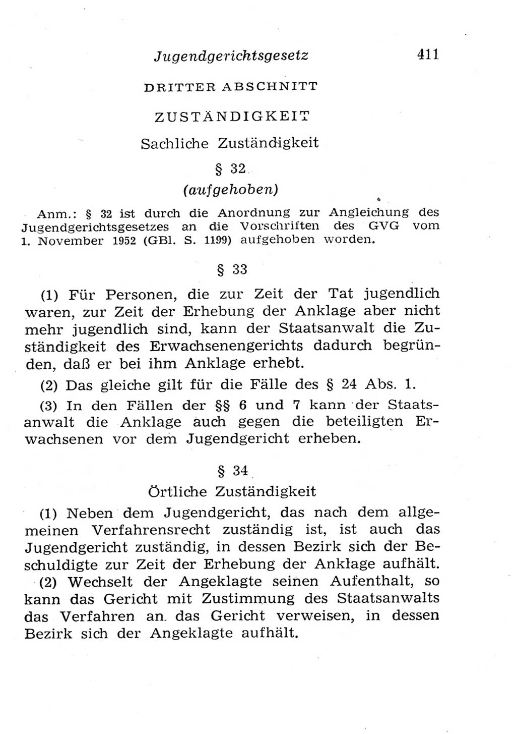 Strafgesetzbuch (StGB) und andere Strafgesetze [Deutsche Demokratische Republik (DDR)] 1957, Seite 411 (StGB Strafges. DDR 1957, S. 411)