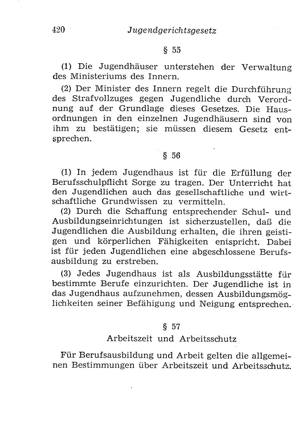 Strafgesetzbuch (StGB) und andere Strafgesetze [Deutsche Demokratische Republik (DDR)] 1957, Seite 420 (StGB Strafges. DDR 1957, S. 420)