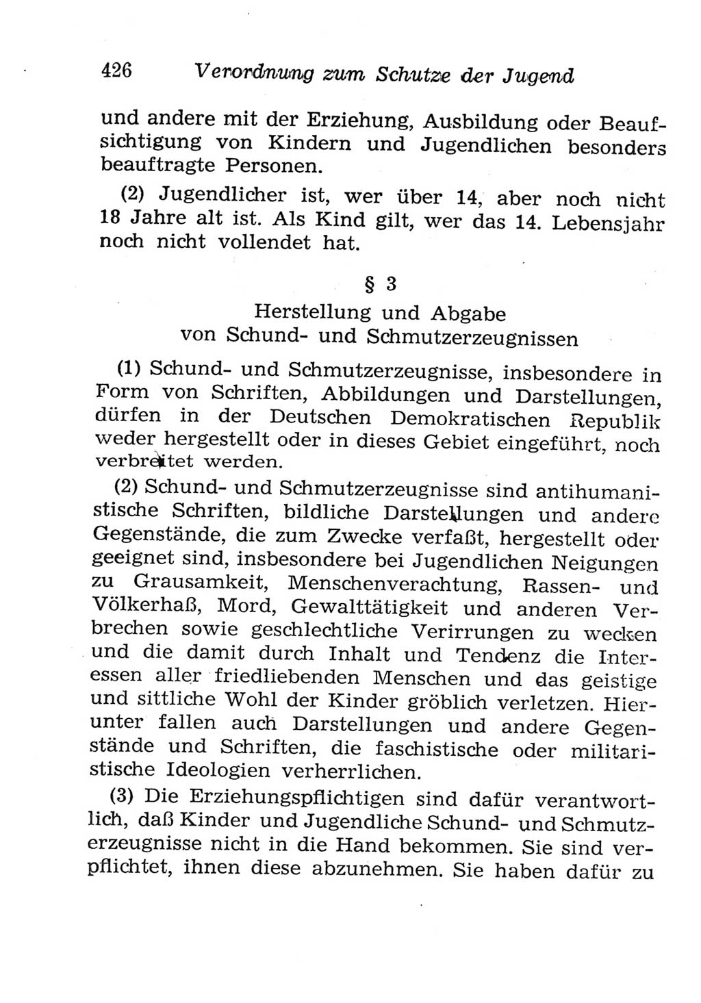 Strafgesetzbuch (StGB) und andere Strafgesetze [Deutsche Demokratische Republik (DDR)] 1957, Seite 426 (StGB Strafges. DDR 1957, S. 426)