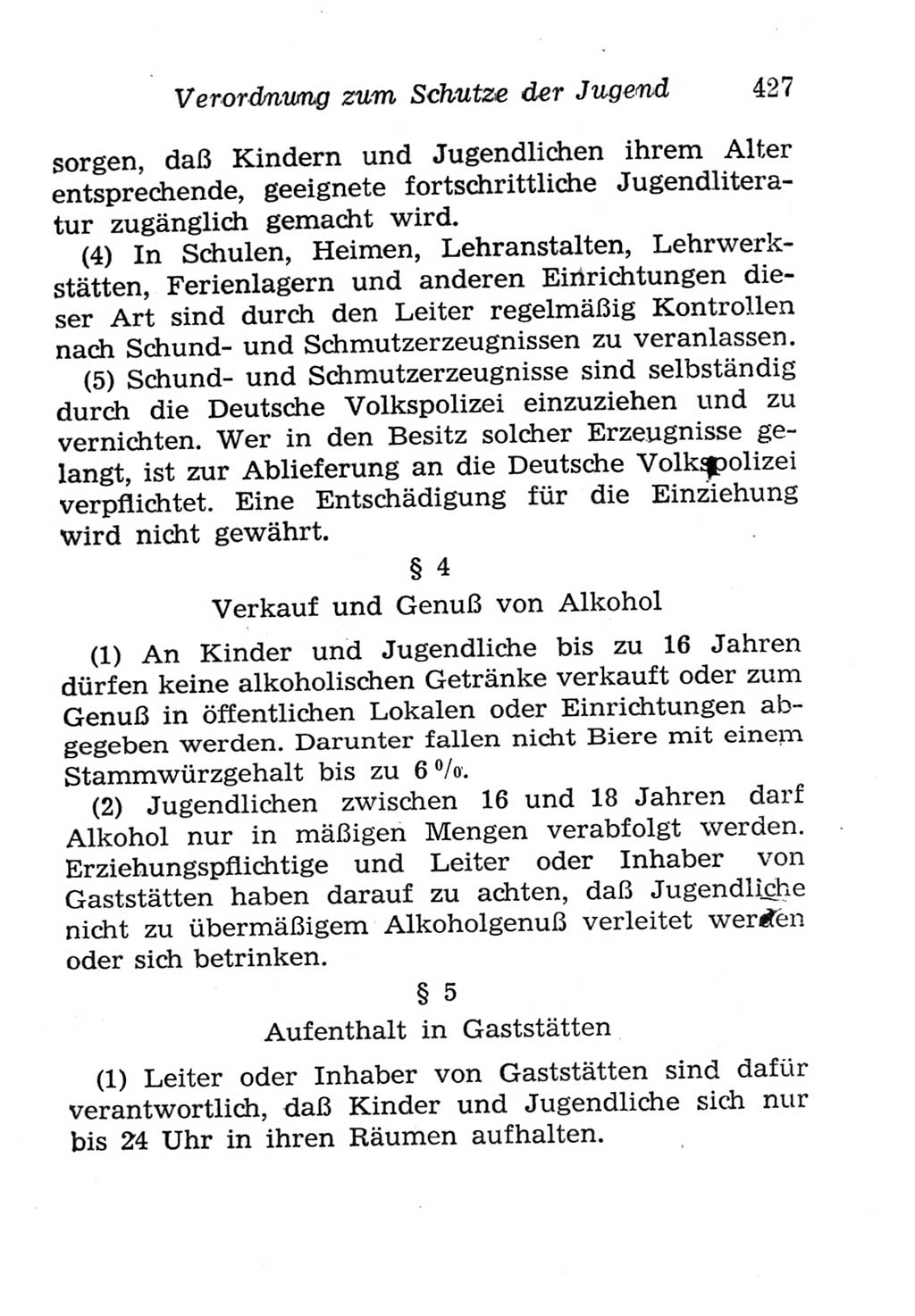 Strafgesetzbuch (StGB) und andere Strafgesetze [Deutsche Demokratische Republik (DDR)] 1957, Seite 427 (StGB Strafges. DDR 1957, S. 427)