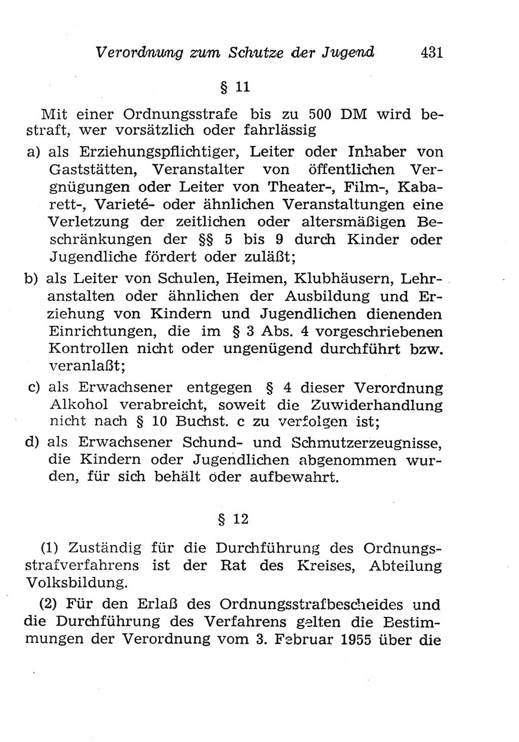 Strafgesetzbuch (StGB) und andere Strafgesetze [Deutsche Demokratische Republik (DDR)] 1957, Seite 431 (StGB Strafges. DDR 1957, S. 431)