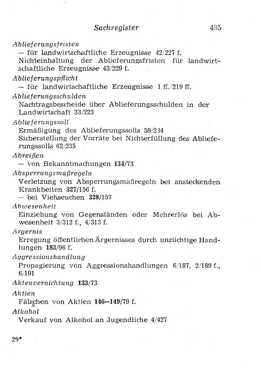 Strafgesetzbuch (StGB) und andere Strafgesetze [Deutsche Demokratische Republik (DDR)] 1957, Seite 435 (StGB Strafges. DDR 1957, S. 435)