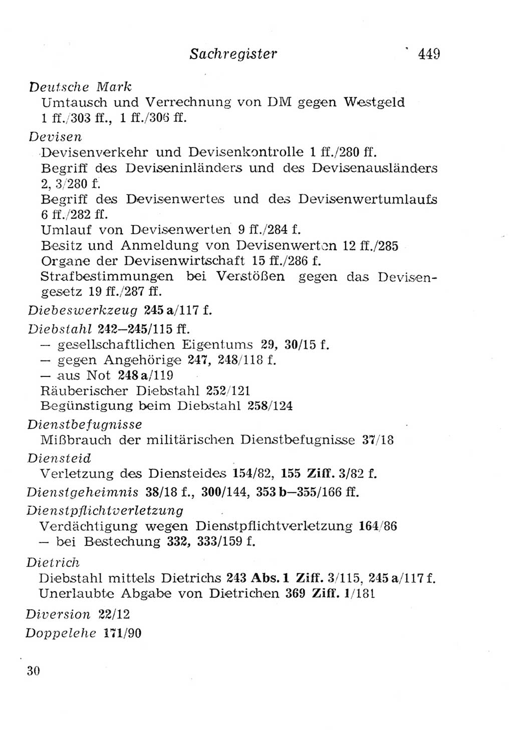 Strafgesetzbuch (StGB) und andere Strafgesetze [Deutsche Demokratische Republik (DDR)] 1957, Seite 449 (StGB Strafges. DDR 1957, S. 449)