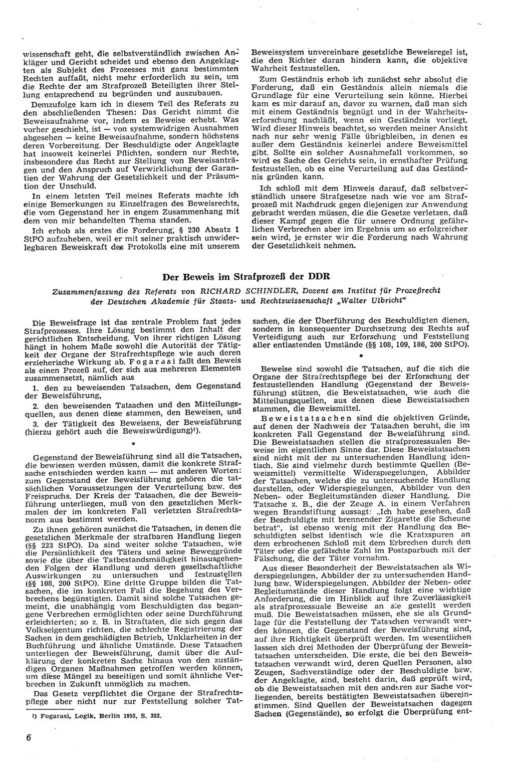 Neue Justiz (NJ), Zeitschrift für Recht und Rechtswissenschaft [Deutsche Demokratische Republik (DDR)], 11. Jahrgang 1957, Seite 6 (NJ DDR 1957, S. 6)